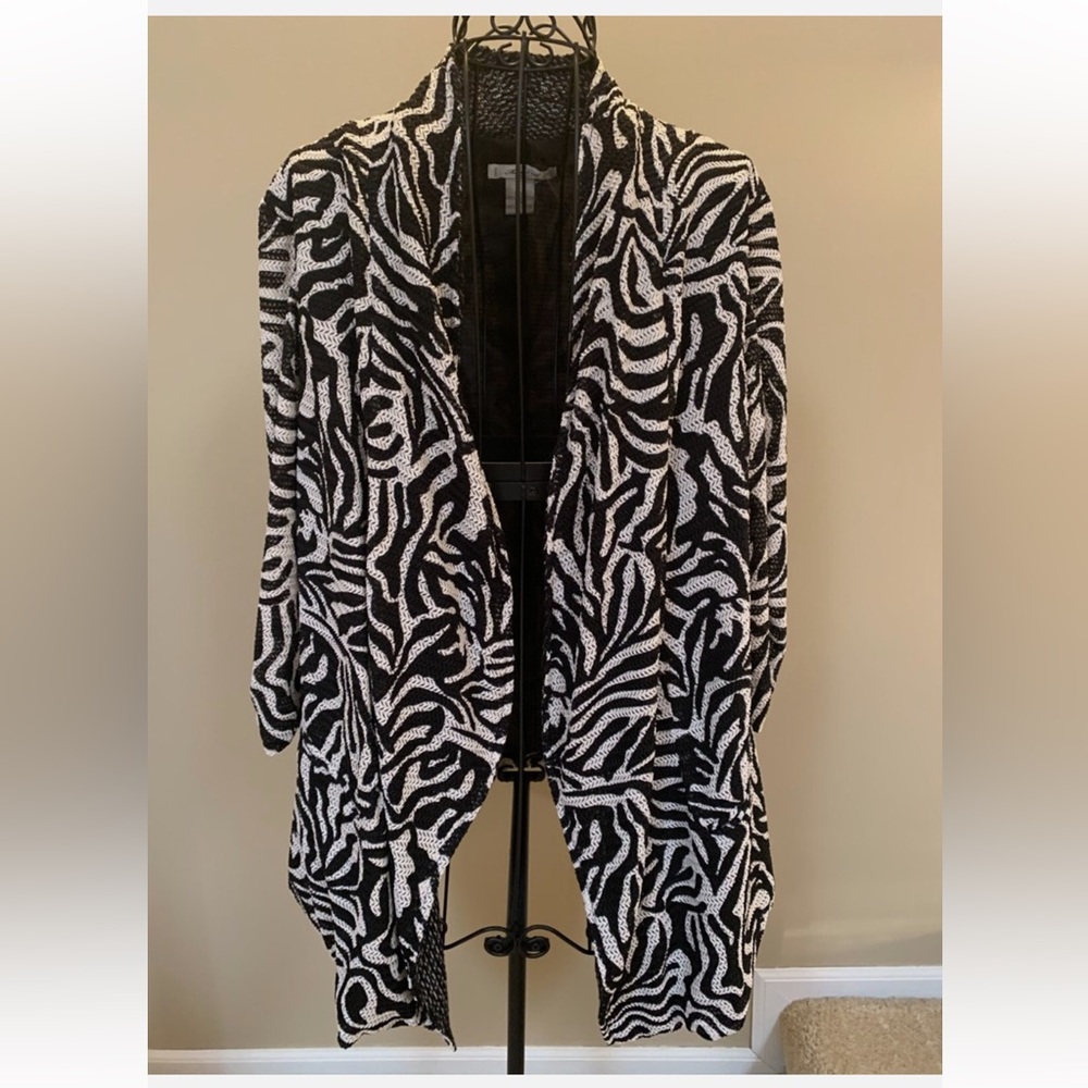 Avenue Black and White Zebra Print Jacket